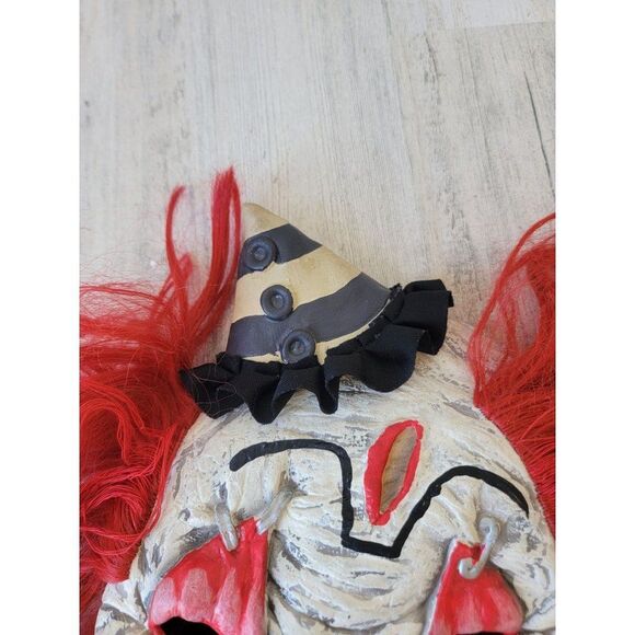 Halloween rubber face mask clown scary Joker costume - Picture 4 of 10